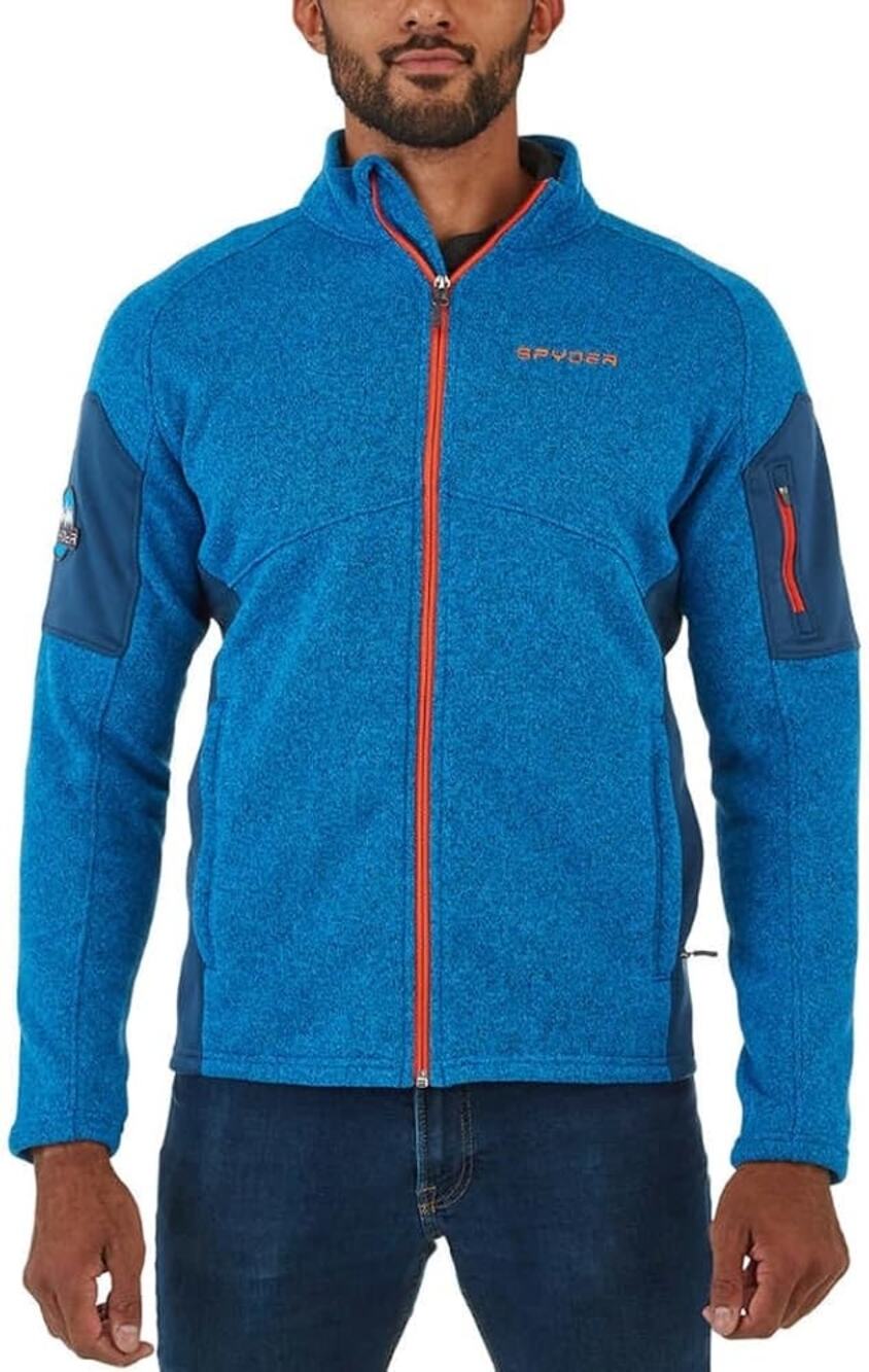 Spyder Mens Empire Fleece Full Zip Jacket Size Large Sport Outdoor Performance